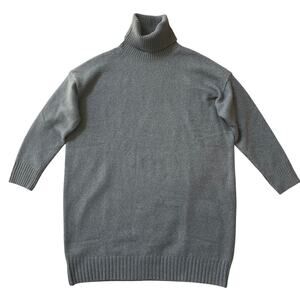 Urban Daizy Oversized Turtleneck Sweater Dress | Soft Knit, Heather Blue, Small